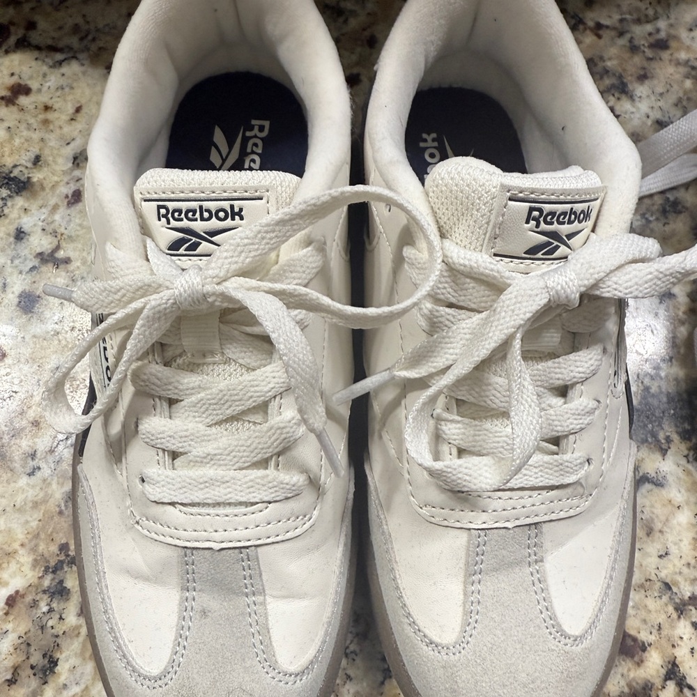 Reebok Kids Cream and White Sneakers